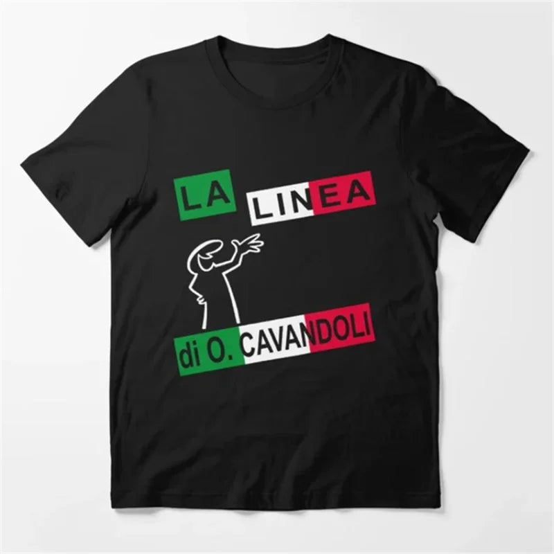 La Linea Die Linie Osvaldo Cavandoli TV T Hemd Männer Glücklich Mode Frauen t-shirts Streetwear T Rundhals Casual Tops camisetas