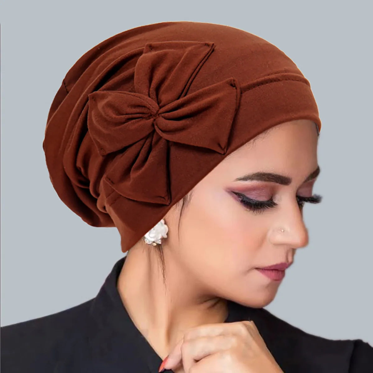 Neue Muslimische Frauen Innere Hijab Hut Bowknot Turban Indische Motorhaube Kopftuch Mützen Haarausfall Kopf Wrap Chemo Kappe Turbante Mujer