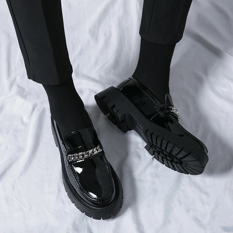 Echt leders chuh für Männer erhöhen atmungsaktive Freizeit lederschuhe Trend grün britische Big Head Schuhe Männer lässige Lederschuhe