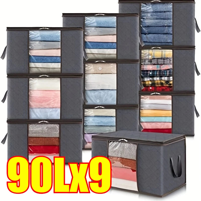 Aufbewahrungstasche, faltbar, großes Fassungsvermögen, für Kleidung, Decke, Aufbewahrungstaschen, Aufbewahrungsbehälter für die Organisation von Schlafzimmer, Schrank, Kleidung