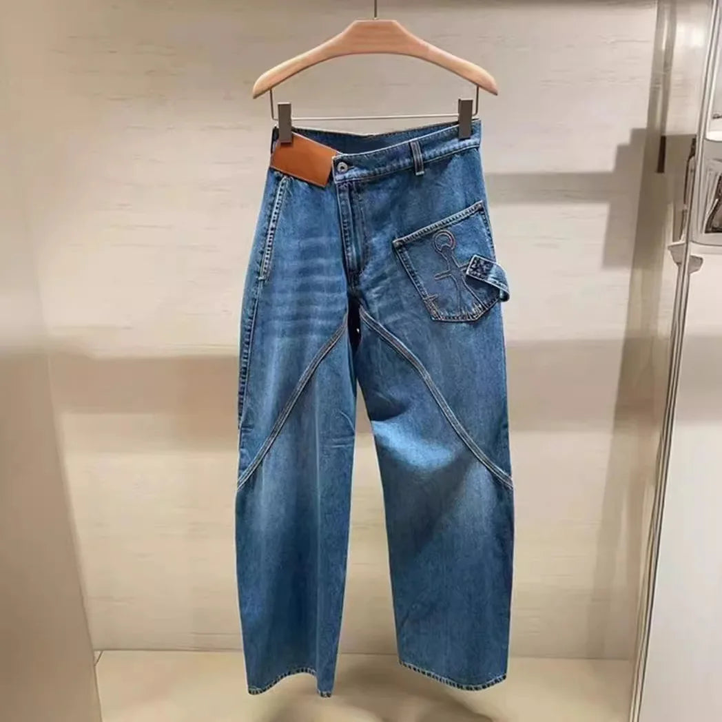 Damenjeans, lockere und bequeme, trendige Damenhose