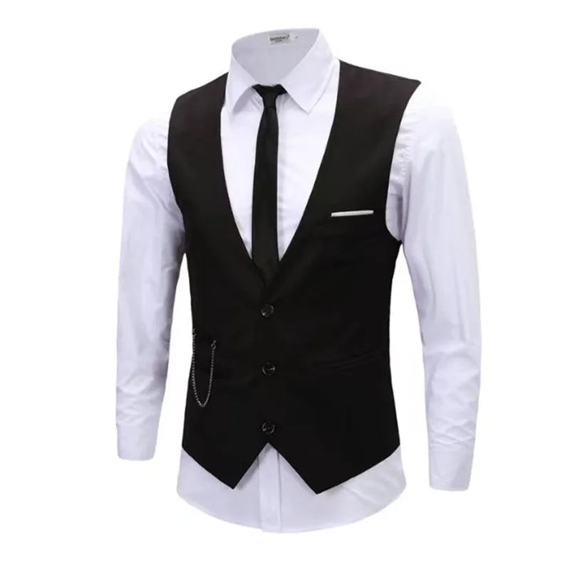 7XL Hohe Qualität Kleid Westen Für Männer Slim Fit Herren Anzug Weste Männliche Weste Gilet Homme Casual Ärmellose Formale Business jacke