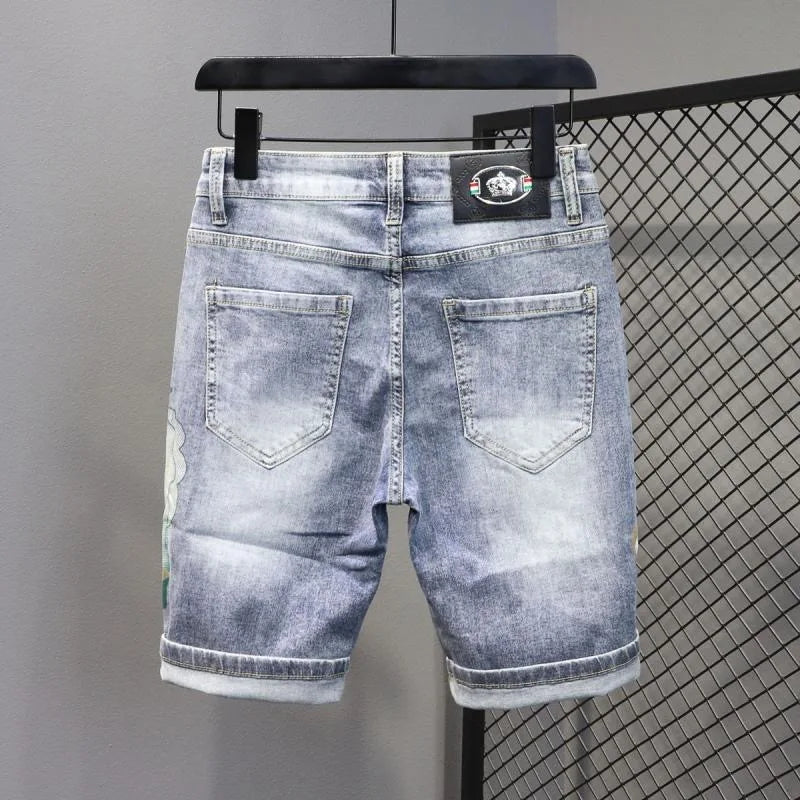Sommer Stretch-Baumwolle shorts Herren lässige Sashimi-Komfort hochwertige Plus-Size-Jeans shorts