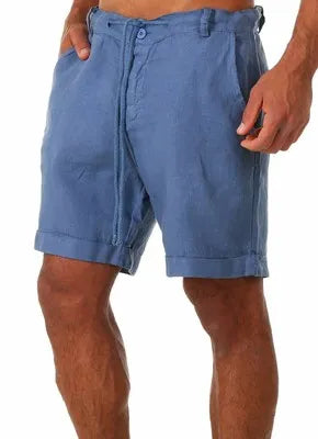 Neue Männer Baumwolle Leinen shorts Hosen Männlichen Sommer Atmungs Einfarbig Leinen Hosen Fitness Streetwear S-4XL