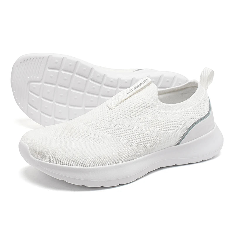 HOBIBEAR Unisex-Laufschuhe, breite Zehen, bequeme, rutschfeste Turnschuhe, atmungsaktive Mesh-Slip-On-Wanderschuhe