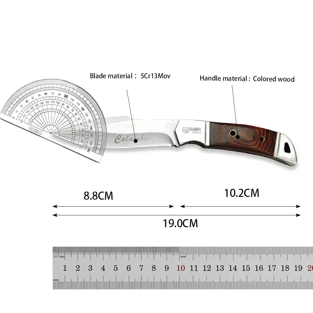 Tragbare K91 Küche Haushalt Outdoor Täglichen Gebrauch Utility Feste Klinge Messer Holzgriff 5Cr13 Stahl Klinge Camping Schneiden Werkzeuge
