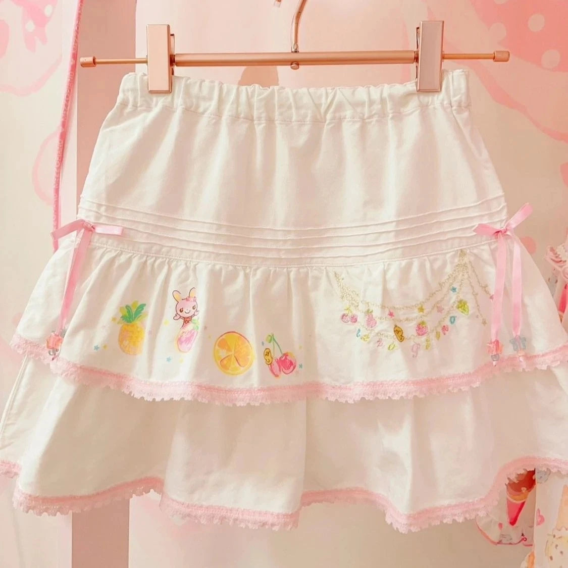 Japanische Kawaii Crop Tops Cartoon Print Harajuku Lolita Kurzarm T-shirts Frauen Y2k Ästhetische Dünne T Vintage Fee Grunge