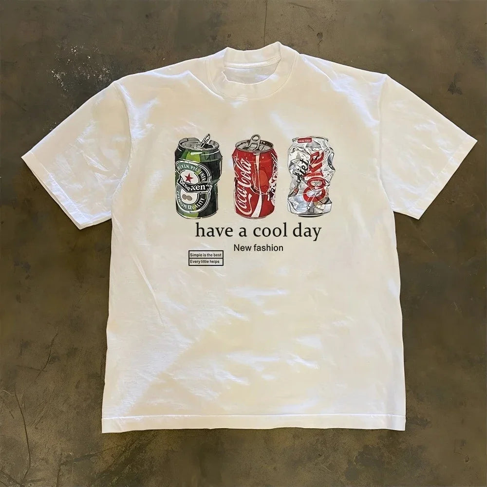 2026 Neues Kurzarm-T-Shirt für Herren und Damen – Lässige Mode mit hochwertigem Grafikdruck in Off-White