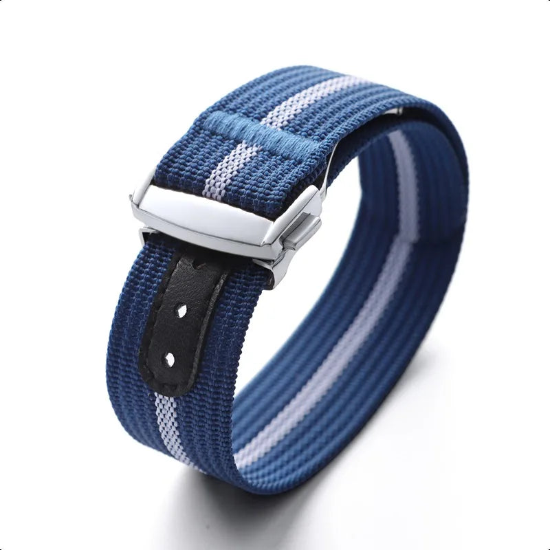 Nylon-Canvas-Armbänder für Tudor für Rolex 20 mm Faltschließe, gerippte Nylon-Armbänder, universeller Sport-Armbandgürtel für Herren und Damen