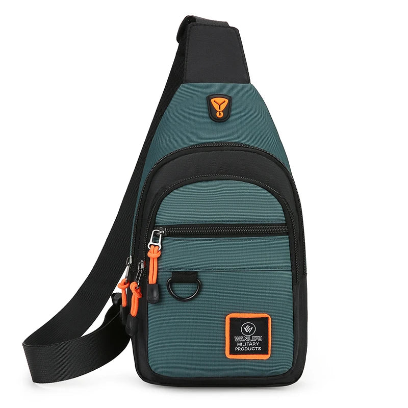 Casual Männer Brust Tasche Nylon Kleine Schulter Tasche Laufen Radfahren Gürtel Sling Tasche Outdoor Sport Umhängetasche Reise Telefon Tasche Tasche
