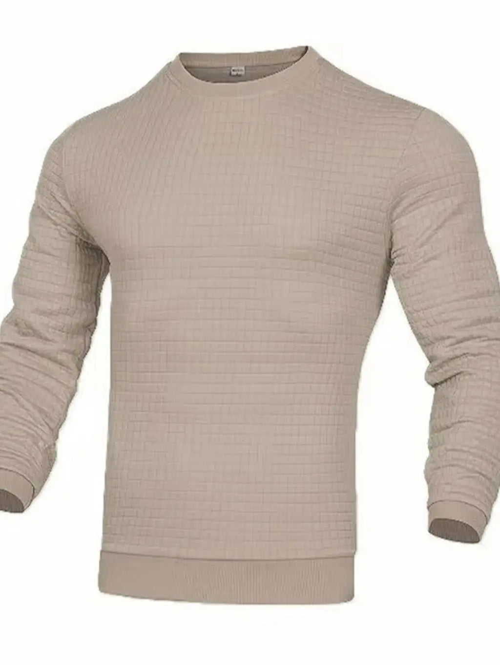 Herrenmantel, modisch, klein, kariert, Waffelmuster, Jugend, Rundhalsausschnitt, Jacquard-Check-Hoodie