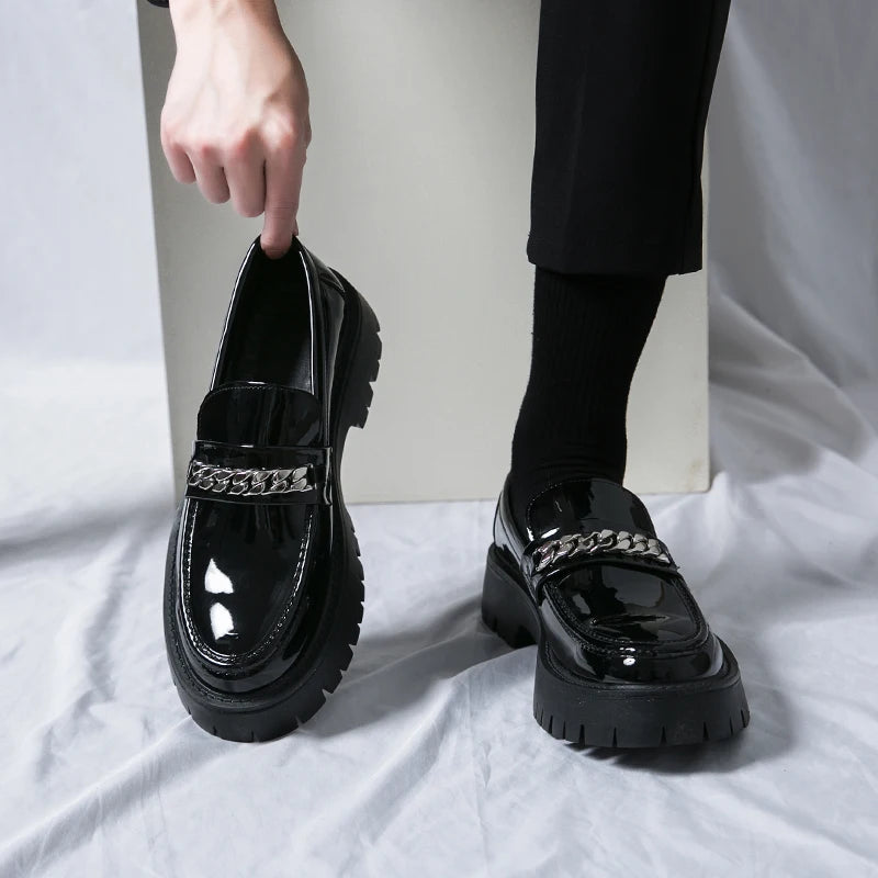 Echt leders chuh für Männer erhöhen atmungsaktive Freizeit lederschuhe Trend grün britische Big Head Schuhe Männer lässige Lederschuhe
