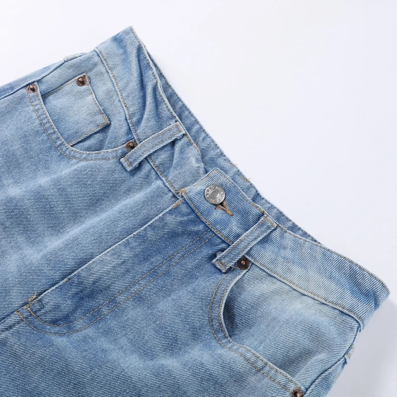 enim Jeans-Hose, hohe Taille, weites Bein, Baggy-Hose für Damen, 2025, neue lässige tägliche Streetwear-Hose