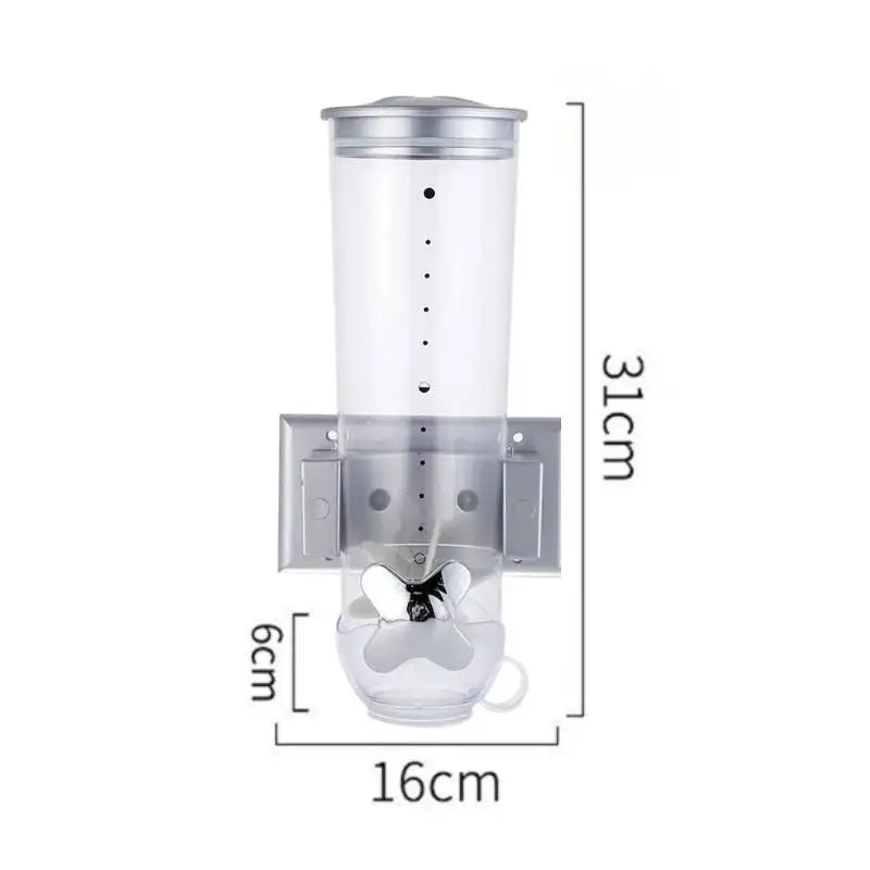 Küche Lagerung Lebensmittel Organizer Wand Montiert Trockenen Lebensmittel Getreide Spender Snack Getreide Kunststoff Lagerung Container Box Rack für Hause