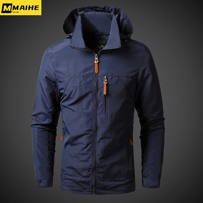 Herren Windjacke Jacken Wasserdicht Militär Mit Kapuze Mantel Männlich Neue Kampf Jacken Männer Herbst Outdoor Wandern Radfahren Bomber Outwear