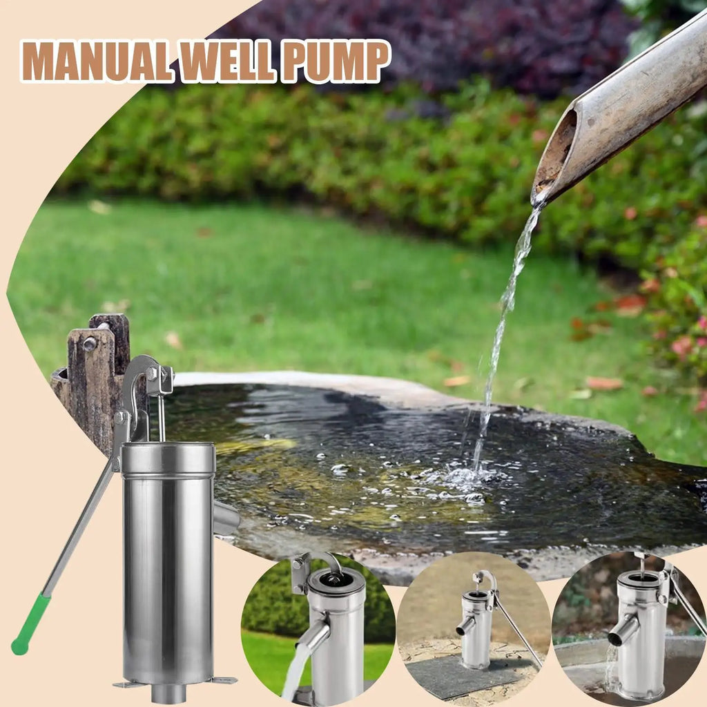 Manuelle Brunnenpumpe, Handbrunnenpumpe, Handdruck-Wasserpumpe, manuelle Schüttelwasserpumpe, Brunnenpumpe, Handkrugpumpe für antike Brunnen