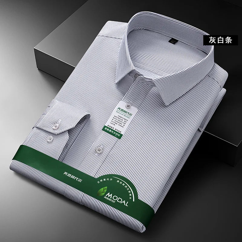 Neue Qualität Anti-Falten Männer Hemd Lange Ärmel Kleid Shirts Für Männer Slim Fit Camisa Social Business Weiß büro Hemd 4XL 5XL