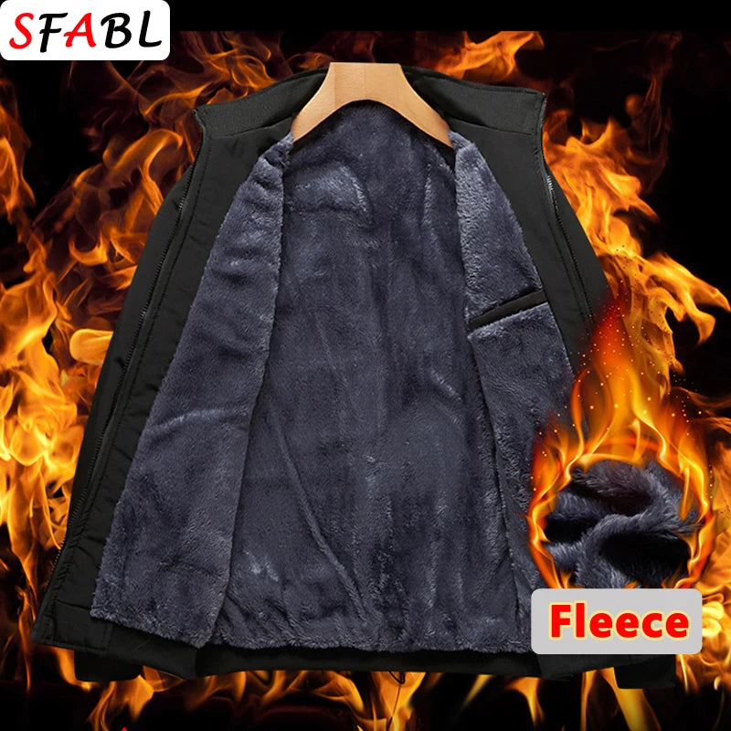Warme Fleece Herbst Winter Jacken für Männer Business Büro Kleid Mantel Casual männer Winter Jacke Einfarbig Luxus Oberbekleidung mann