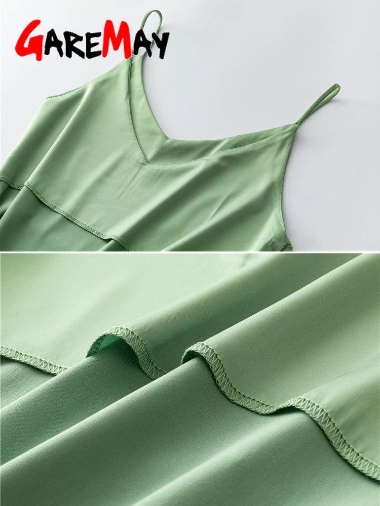 Spaghettiträger-Top für Damen, Neckholder, V-Ausschnitt, Basic, weiß, Cami, ärmellos, Satin-Seiden-Tanktops, Damen-Sommer-Unterhemd