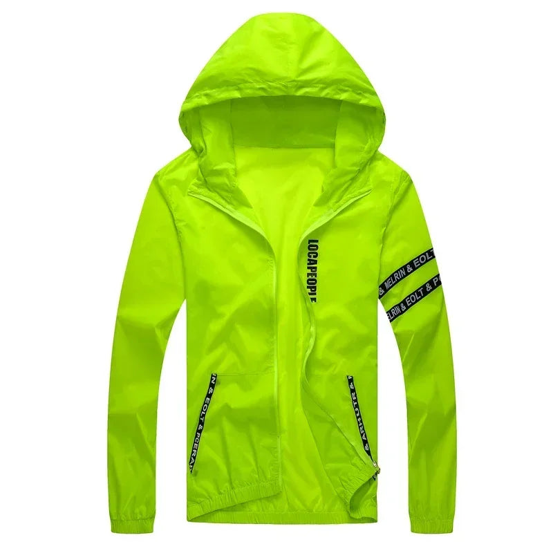 Männer Windjacke Sommer Sonnenschutz Jacke Outwear Sport Radfahren Dünne Mit Kapuze Mäntel Männer Jaqueta Masculina Marke Kleidung