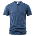 T Shirt Männer Casual Hohe Qualität Sommer Kurzarm Henry neck Herren T Shirts Mode Grundlegende T-shirt Männlich