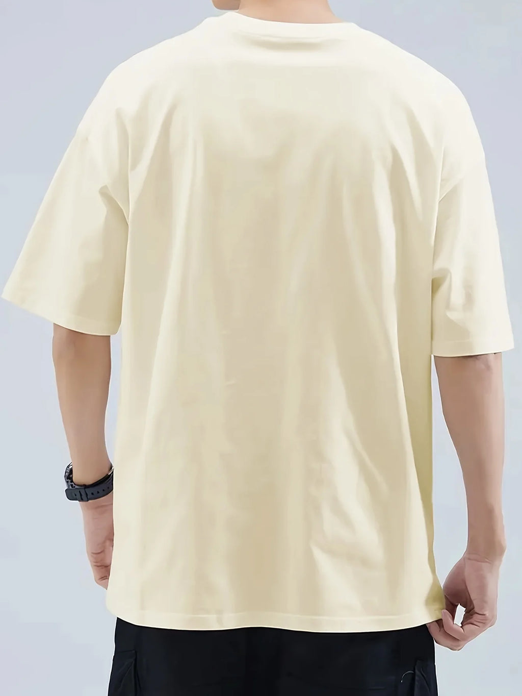 Herren-Sommer-T-Shirt aus 100 % Baumwolle, modisch, lässig, locker, japanisches Samurai-Muster, bedruckt, Rundhalsausschnitt, kurzärmelig