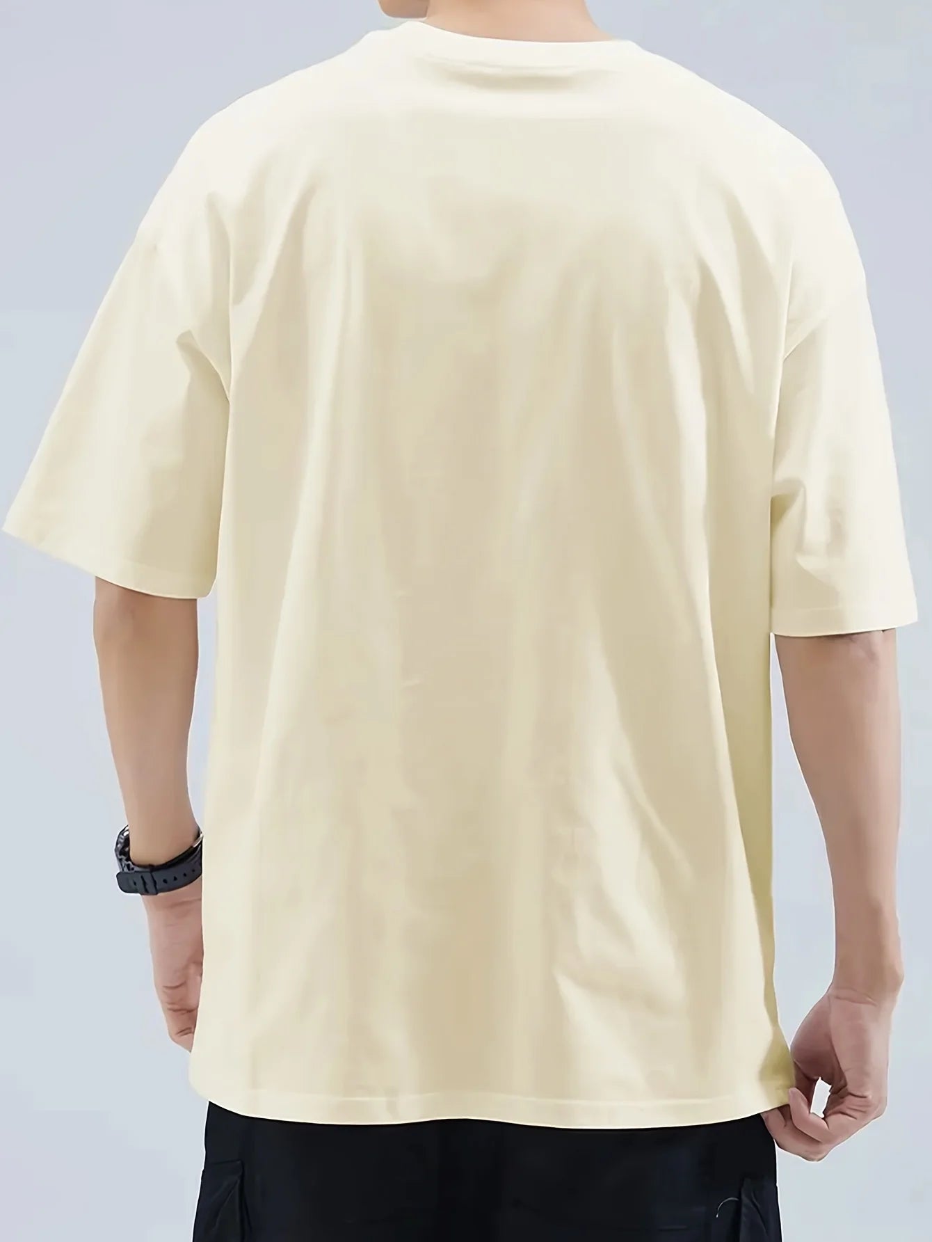 Herren-Sommer-T-Shirt aus 100 % Baumwolle, modisch, lässig, locker, japanisches Samurai-Muster, bedruckt, Rundhalsausschnitt, kurzärmelig