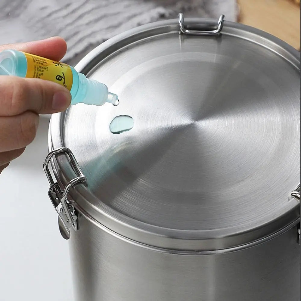 520/1000/1600/2500 ml Edelstahl-Lagertank, auslaufsicher, mit Skala, Getreide-Aufbewahrungsbox, luftdicht, versiegelte Körner, versiegelter Eimer