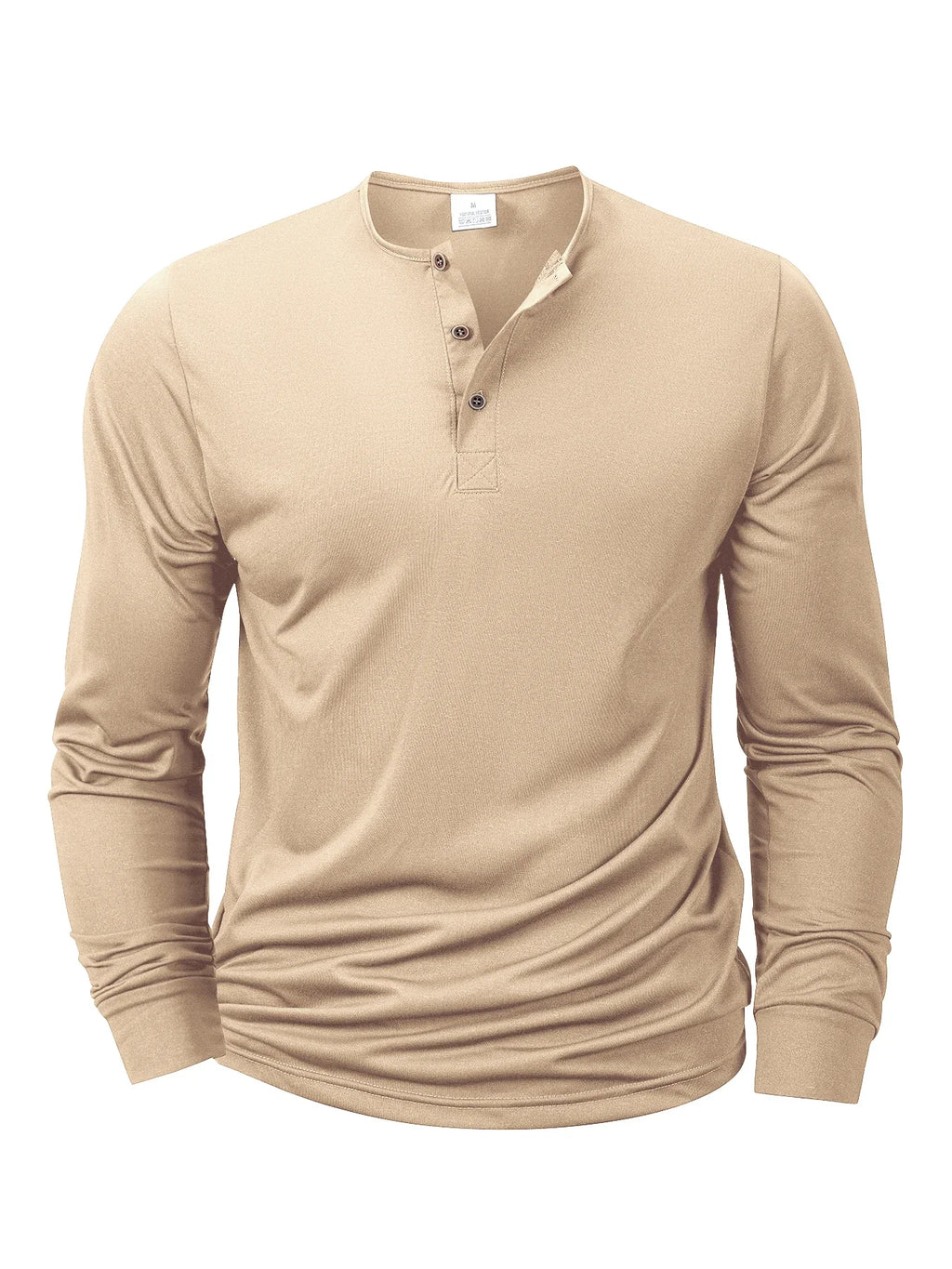 Langärmliges Herren-T-Shirt mit Henley-Ausschnitt, schmale Passform, T-Shirt mit lässigem Knopf, bequemes Fitness-T-Shirt, gemütliches Oberteil