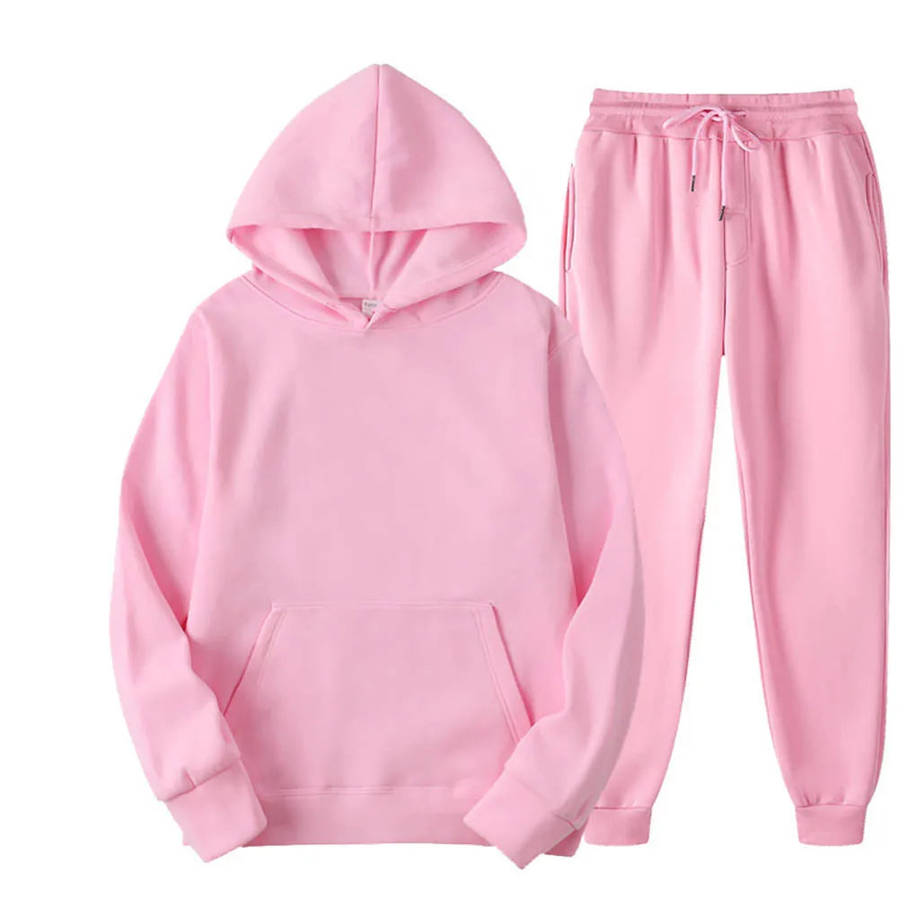 Männer Trainingsanzug 2-teilige Sets Mit Kapuze Sweatshirt + Kordelzug Hosen Männliche Hoodies Laufsport Männer Frauen Herbst Sportwear