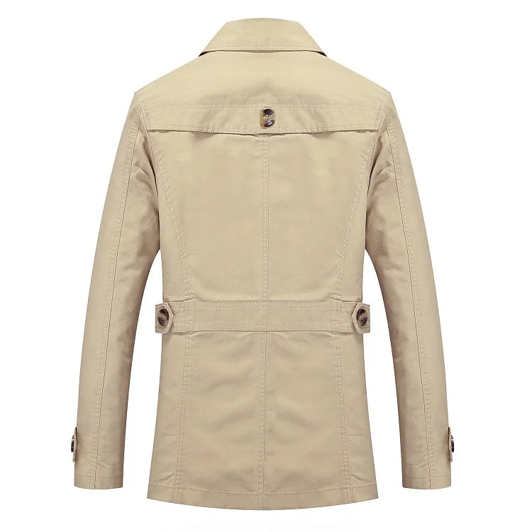 Mode Männer Graben Jacken Marke Casual Business Graben Mantel Herren Freizeit Mantel Männlichen Einreiher Windjacken Plus Größe