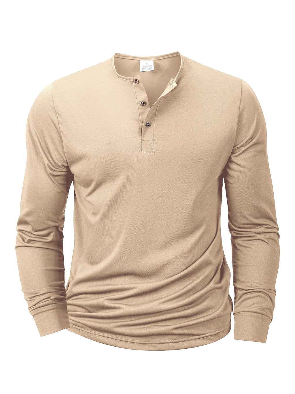 Langärmliges Herren-T-Shirt mit Henley-Ausschnitt, schmale Passform, T-Shirt mit lässigem Knopf, bequemes Fitness-T-Shirt, gemütliches Oberteil