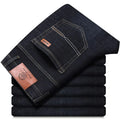 Frühling Herren Leichter Luxus Stretch Slim Fit Denim-Hose Komfortable Weiche Business-Mode Gerade Casual Jeans Herbst Markenkleidung