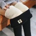 Frauen Lamm Fleece Leggings Nahtlose Hohe Taille Thermische Winter Warme Strumpfhosen Solide Stretchy Casual Hosen Weibliche Streetwear Jogger