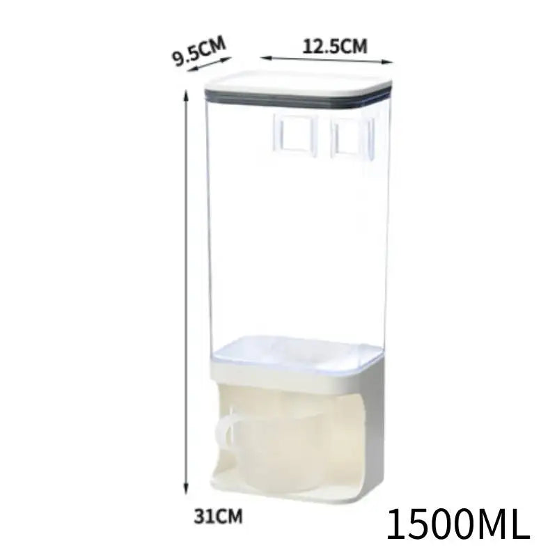 Küche Lagerung Lebensmittel Organizer Wand Montiert Trockenen Lebensmittel Getreide Spender Snack Getreide Kunststoff Lagerung Container Box Rack für Hause
