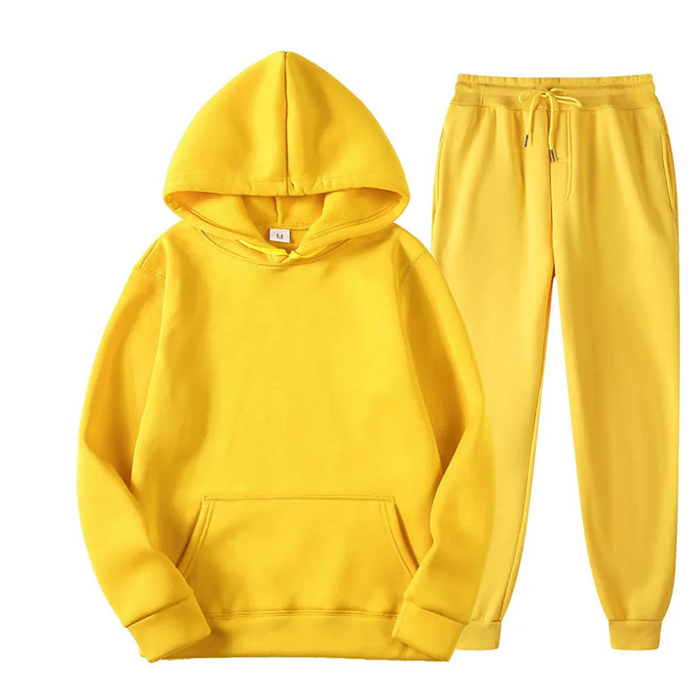 Männer Trainingsanzug 2-teilige Sets Mit Kapuze Sweatshirt + Kordelzug Hosen Männliche Hoodies Laufsport Männer Frauen Herbst Sportwear