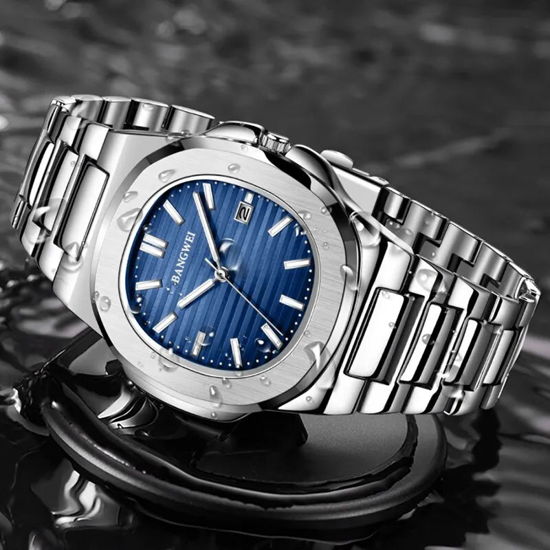 2024 neue Luxus Männer Quarzuhren 30m wasserdicht automatische Datums uhr Mann Edelstahl Sport Chronograph Uhr für Männer Uhr