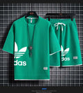 Sommer 2025, neues Herren-Pullover-Sportbekleidungsset, modisches Basketball-Herren-Freizeit-Kurzarm-T-Shirt + Shorts, zweiteiliges Set