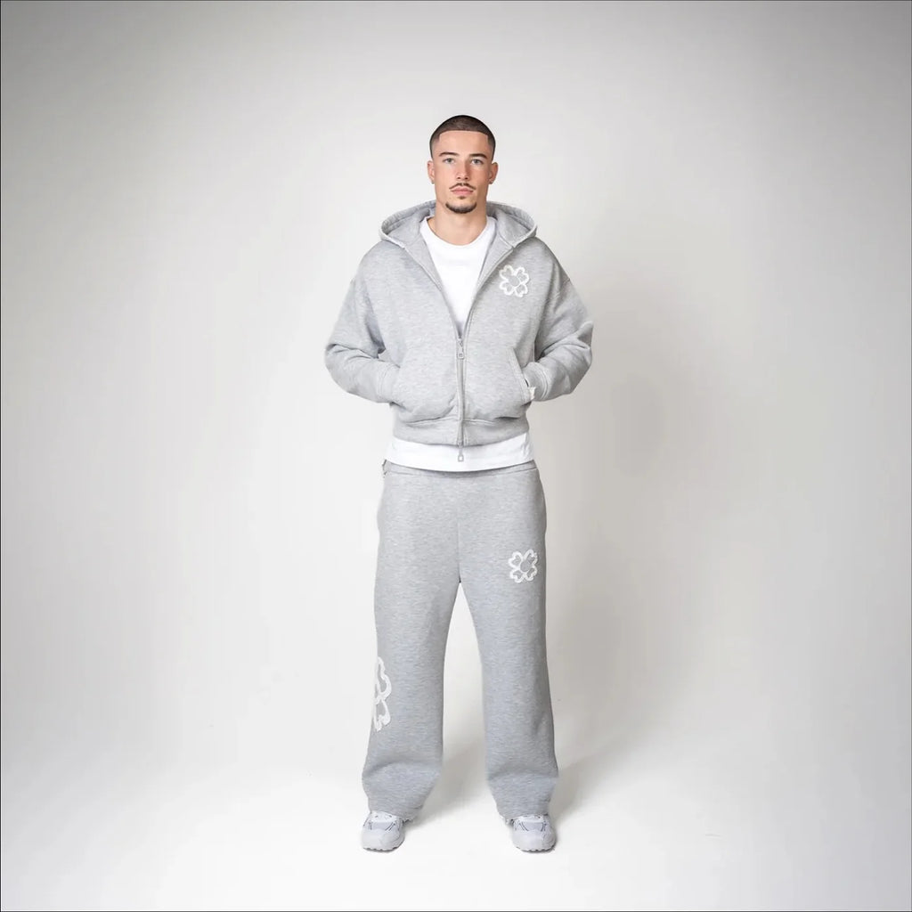 Herren Oversized  Set, Unisex Passform Zip-Up Hoodie Mehrfarbiges Trendiges Zweiteiler-Set
