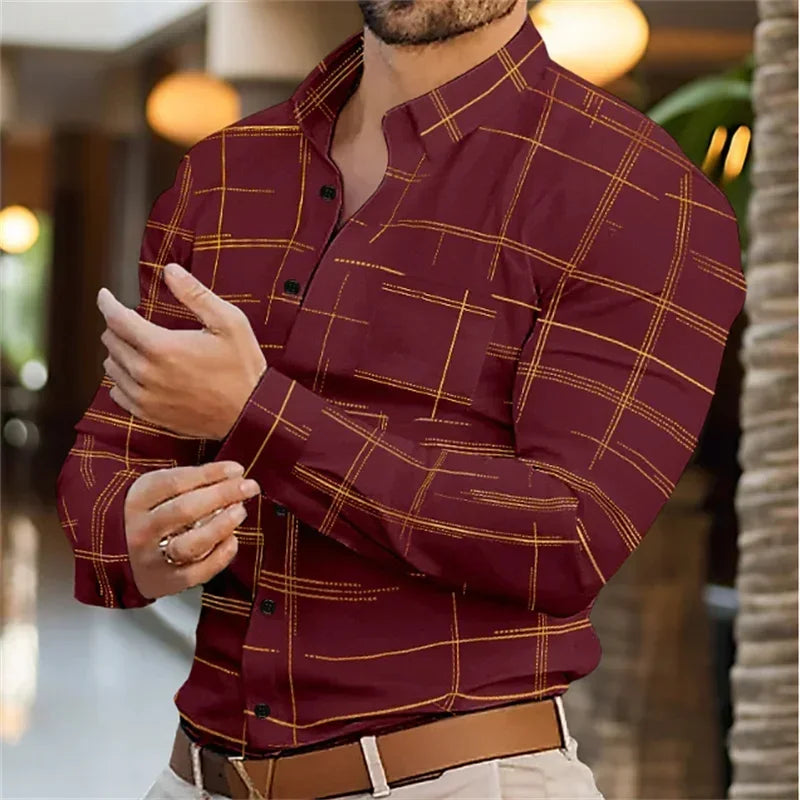 Herren-Business-Revershemd, Büro, lässig, Outdoor, Straßenhemd, weich und bequem, hochwertiges Herren-Top, große Größe XS-6XL