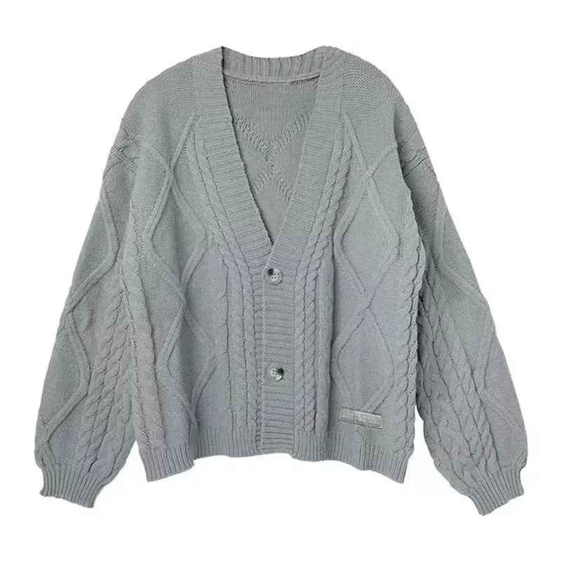 Evermore Cardigan Taylor Version Green Vine bestickter Button-Down-Pullover mit Zopfmuster für Damen, Herbst-Winter-Vintage-Outfit