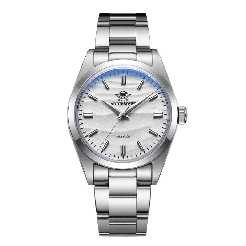 ADDIESDIVE Heißer Verkauf AD2030 Ohne LOGO Uhr Edelstahl 100M Wasserdicht Quarz Uhren 3D Sand Zifferblatt männer Armbanduhr kleid