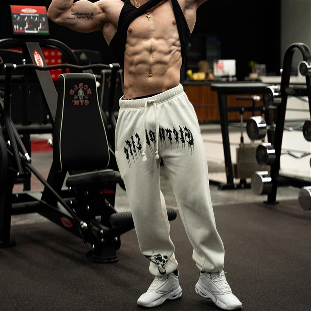 Herbst Frühling Neue Marke Herren Gym Jogger Baumwolle Hosen Streetwear Jogginghose Sport Leggings Hosen Fitness Bodybuilding Böden