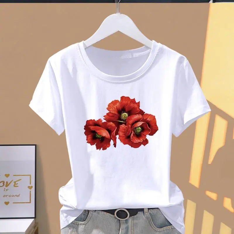 Modal Weibliche Druck Mode Nette Internet Celebrity kurzarm T-shirt Frauen Kleidung Tops Übergroßen T Shirt