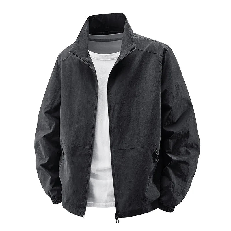 Summer Men Outdoor Thin Jackets Breathable and Windproof Quick Drying Jackets Casual Coats Male Lightweight Loose Jackets 5X