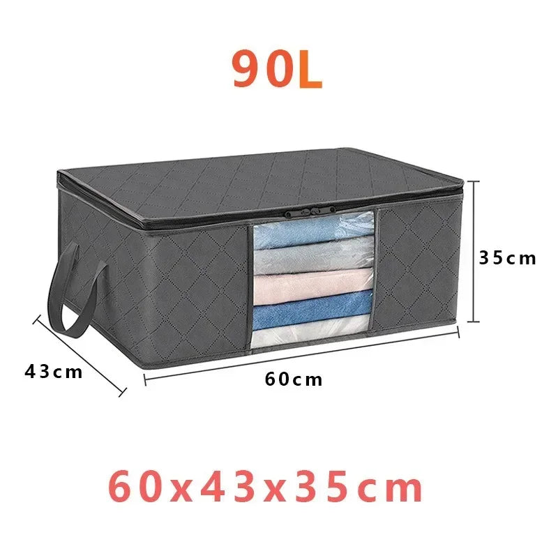Aufbewahrungstasche, faltbar, großes Fassungsvermögen, für Kleidung, Decke, Aufbewahrungstaschen, Aufbewahrungsbehälter für die Organisation von Schlafzimmer, Schrank, Kleidung