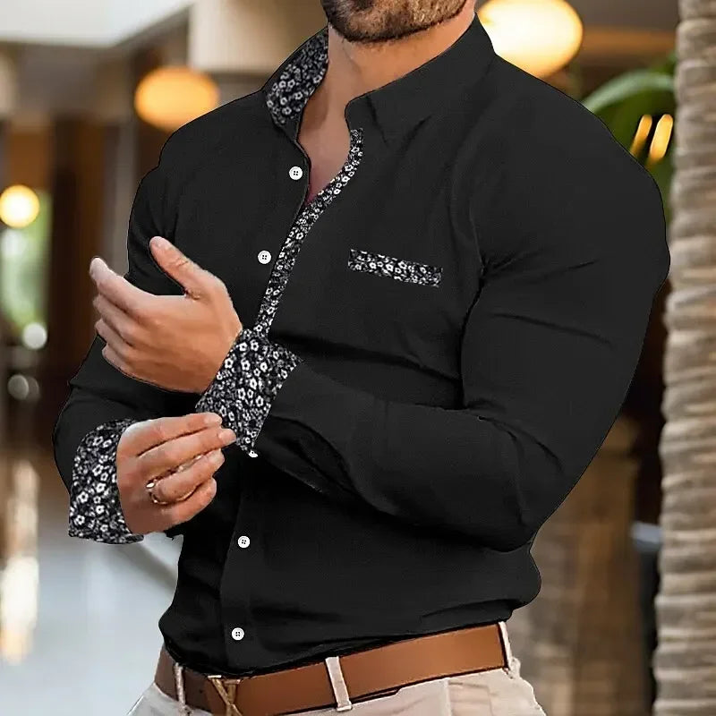 Herren-Business-Revershemd, Büro, lässig, Outdoor, Straßenhemd, weich und bequem, hochwertiges Herren-Top, große Größe XS-6XL