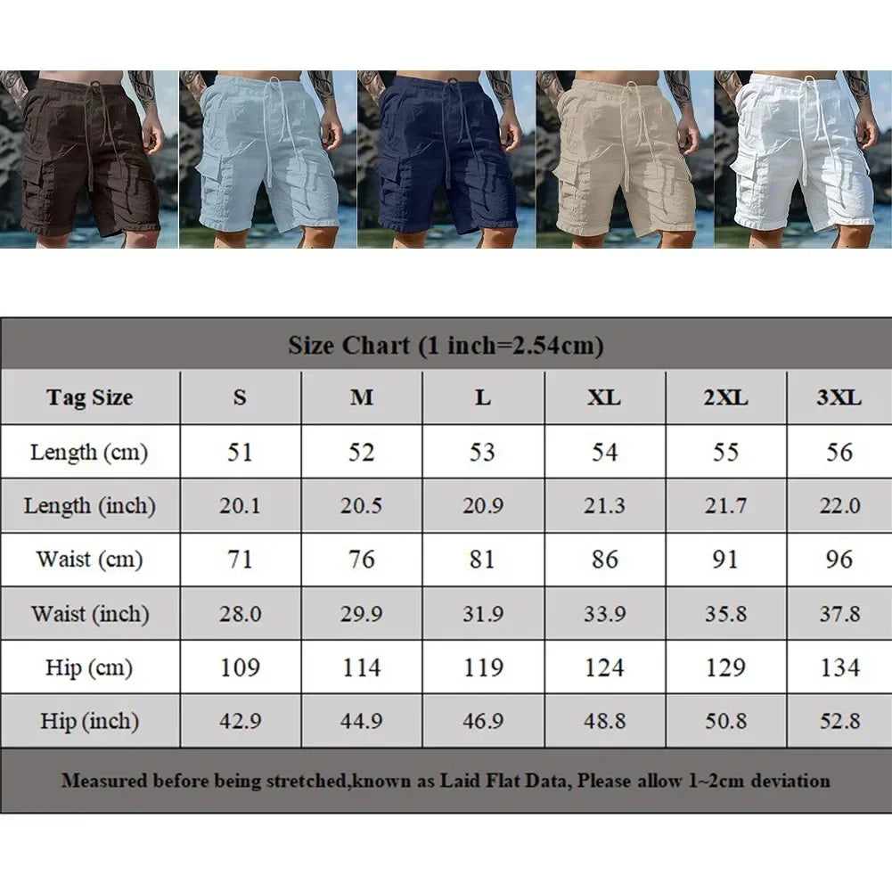Männer Lose Cargo-Shorts Mit Taschen Mode Strand Streetwear Sport Casual Shorts Laufen Kurze Hosen