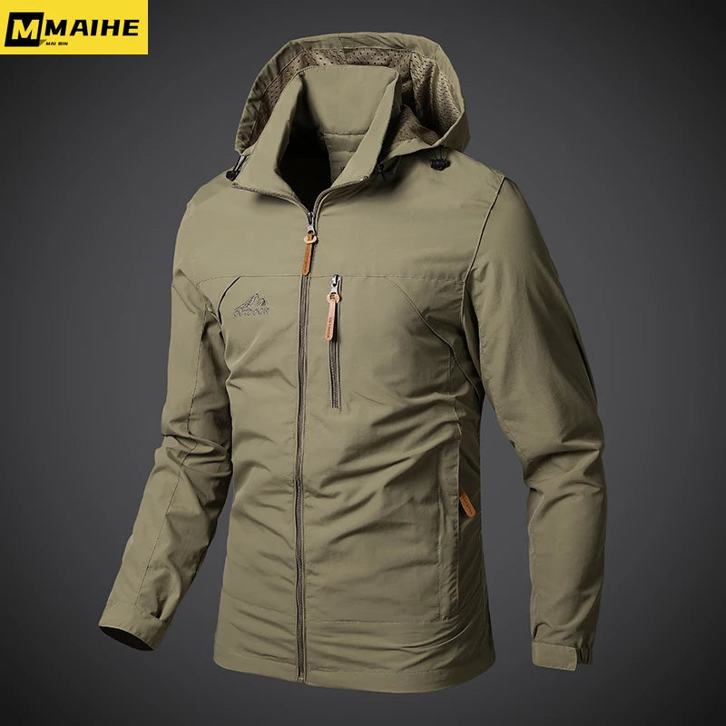 Herren Windjacke Jacken Wasserdicht Militär Mit Kapuze Mantel Männlich Neue Kampf Jacken Männer Herbst Outdoor Wandern Radfahren Bomber Outwear