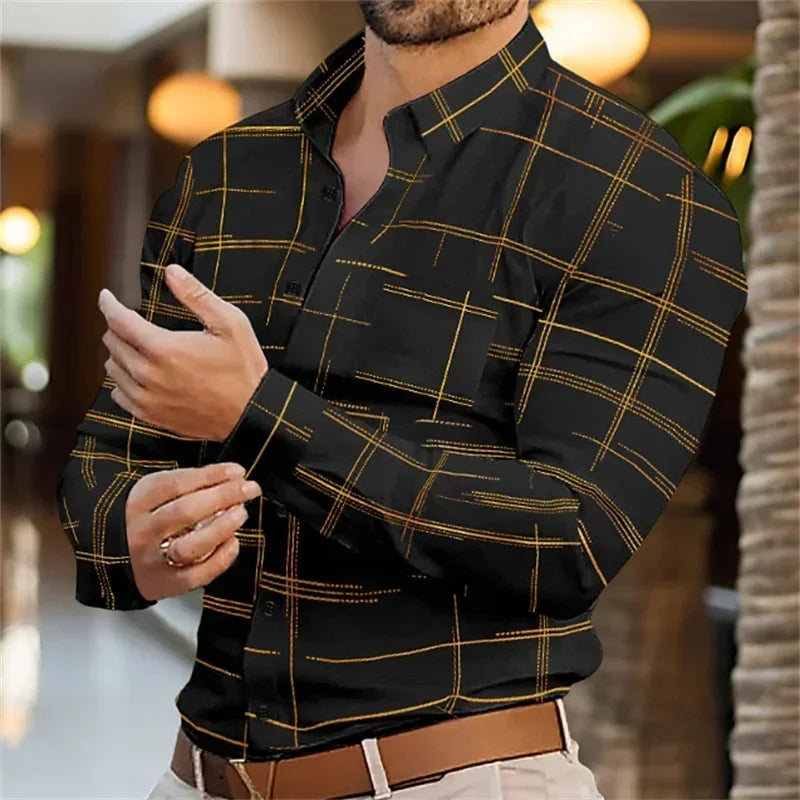 Herren-Business-Revershemd, Büro, lässig, Outdoor, Straßenhemd, weich und bequem, hochwertiges Herren-Top, große Größe XS-6XL